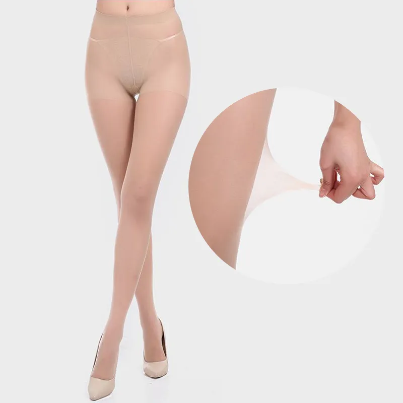 Women's Crotchless Pantyhose Tights, High Elastic Nylon Stockings for Ladies