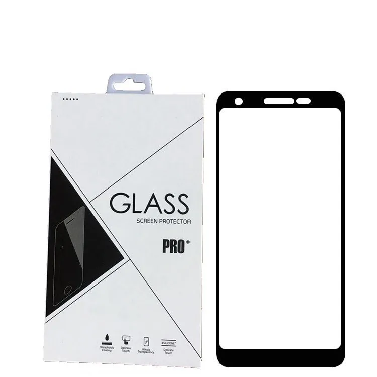 Full Covered Tempered Glass Screen Protector AB Lim Edge Till Edge för Google Pixel 4A 5A 5 XL 100PCS / LOT Retail Package