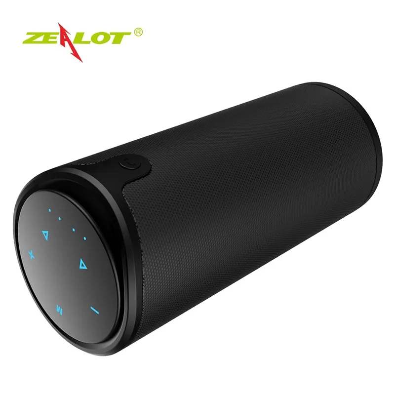 ZEALOT S8 Wireless Bluetooth Speakers Outdoor Column HiFi Stereo Subwoofer Music Box Portable High-power Speaker Support TF card