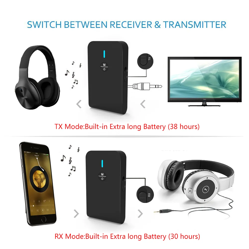 Bluetooth Adapter TV PC Встроенный Аккумулятор Может Быть Использован Для  До 10 Часов Передатчик Очень Подходит Для Домашнего Или Автомобильного  Музыкального Приемника От 1 380 руб. | DHgate