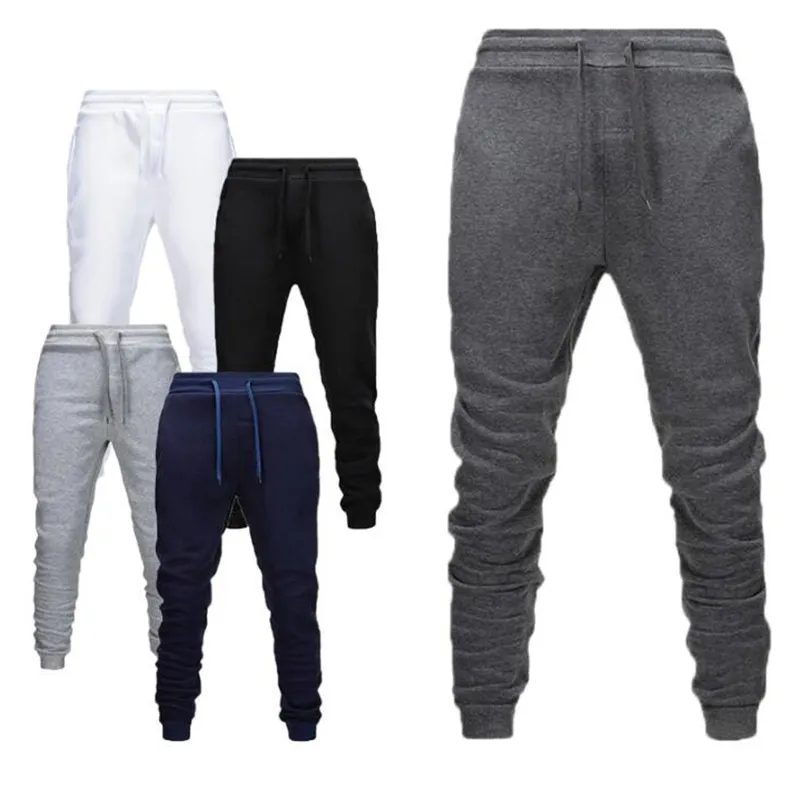 Plus fluwelen herfst winter 2021 mannen joggers mode broek grijze joggingbroek casual elastische fitness sportscholen training geven xxxl