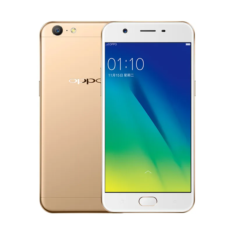 Оригинальный сотовый телефон Oppo A57 4G LTE Snapdragon 435 Octa Core 3G RAM 32G ROM Android 5,2-дюймовый 16-мегапиксельная идентификация отпечатков пальцев 2900mAh Смарт-мобильный телефон