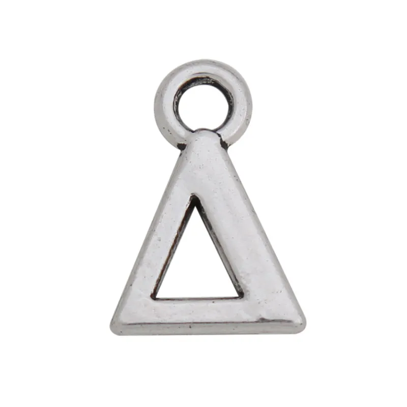 Online Partihandel Mode Antik Silver Färglegering Grekisk Delta Letter Charms 10 * 14mm AAC836