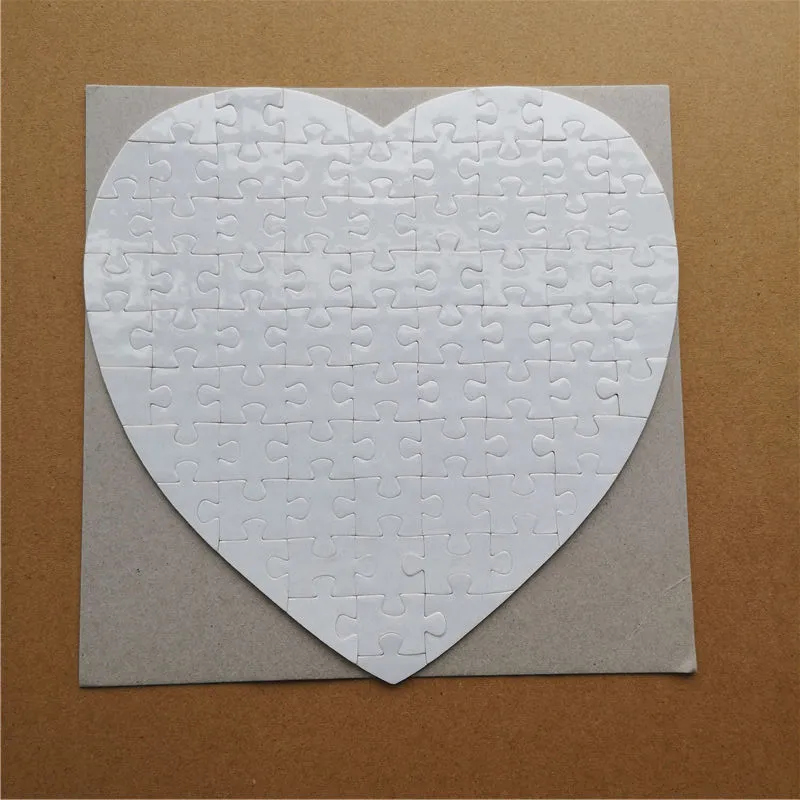 quente de transferência de sublimação em branco pérola luz puzzles pager coração amor Forma do enigma consumíveis de impressão em branco brinquedos presentes crianças PUN01