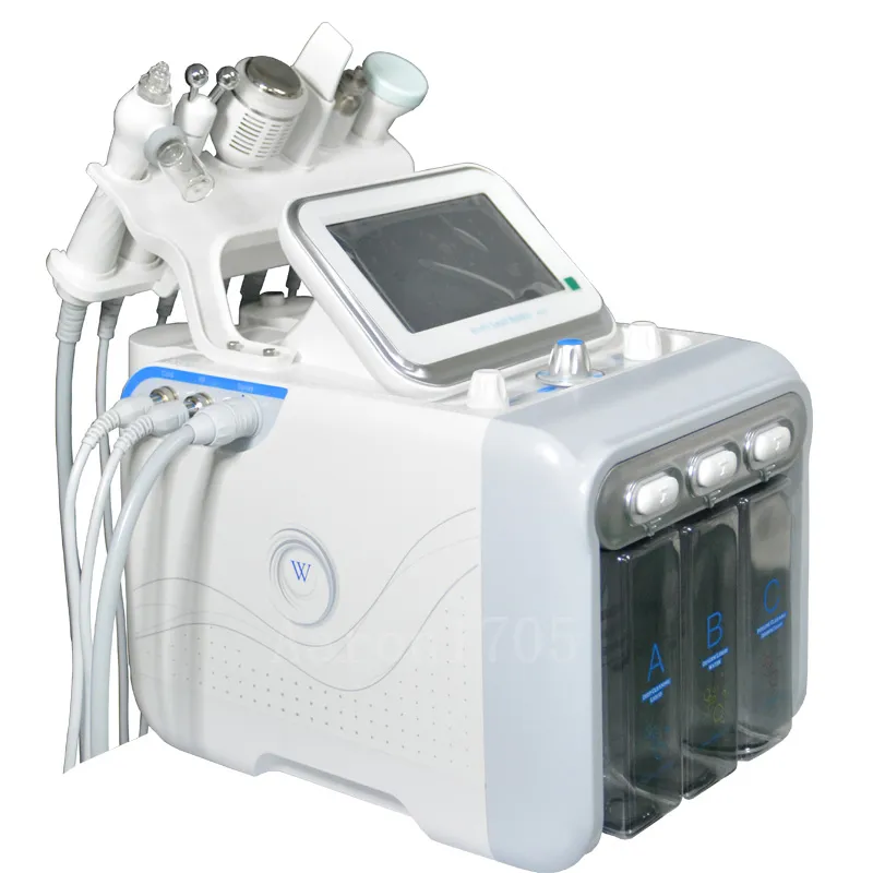 6IN1 H2-O2 Hydra Dermabrasion Aqua Peel RFバイオリフティングフェイシャルハイドリウォーターマイクロダーマブレーションフェイスリフト機機械