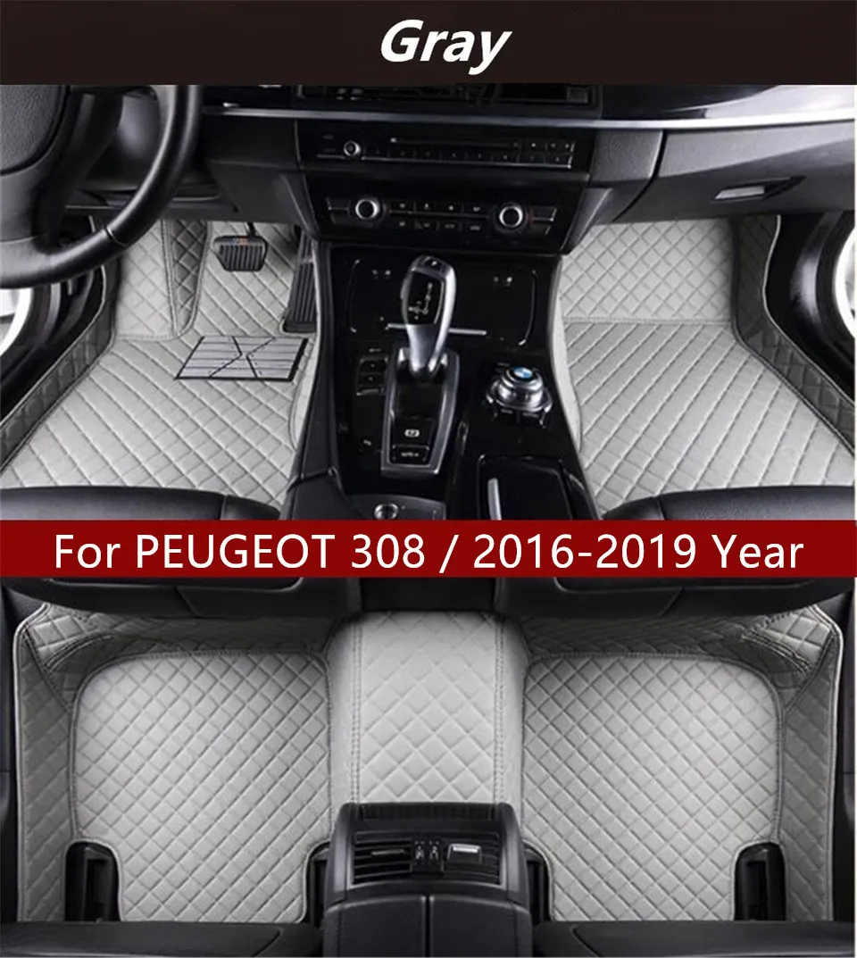 Pour PEUGEOT 308 / 2016 2019 Année Voiture Intérieur Pied Tapis Anti  Dérapant Protection De Lenvironnement Insipide Non Toxique Tapis De Sol Du  157,56 €