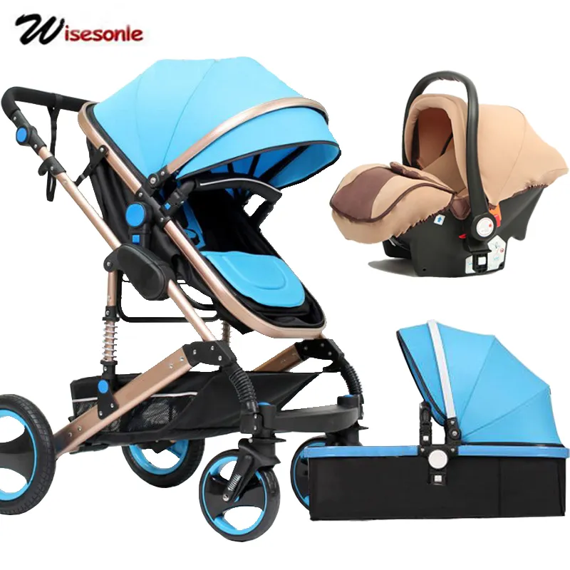 Wisesonle Baby Stroller 2 In 1 Stroller Lying Or Dampening Folding