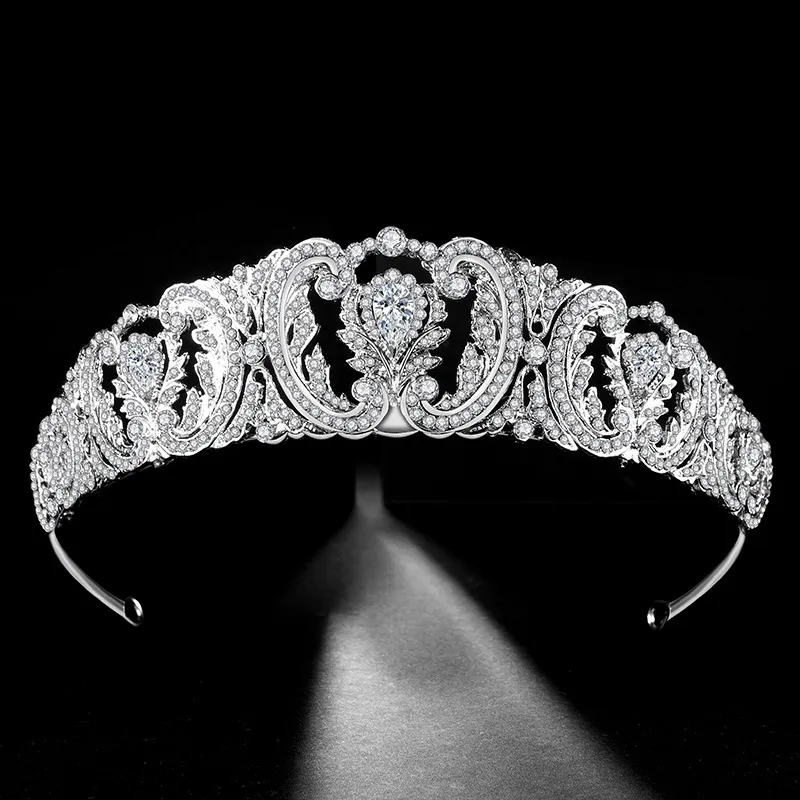 Neue Ankunft Prinzessin Schöne Haarschmuck Braut Tiaras Kristalle Strass Braut Kopfschmuck Hochzeit Haar Crown293K