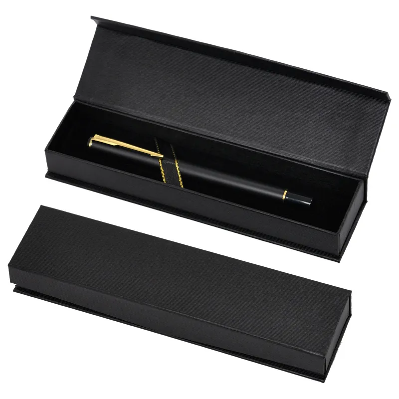 Scatole per imballaggio con display a penna per ufficio nero rosso Scatole per imballaggio per gioielli regalo vuoto Scatola per imballaggio con penna scatola di carta all'ingrosso LX2706