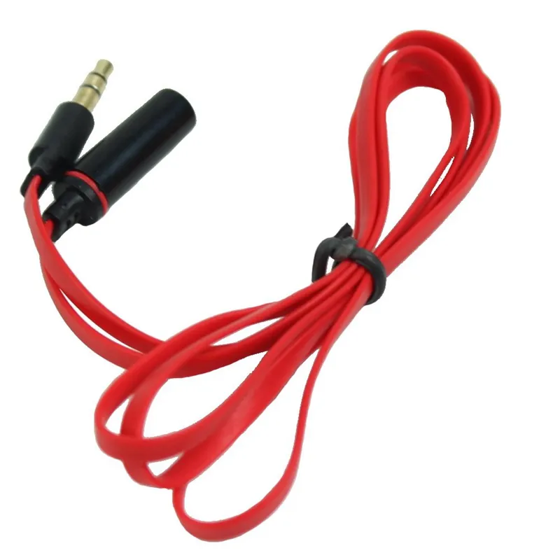 1.2m Aux Charter Cable Extension For Headset, MP3 And More Red