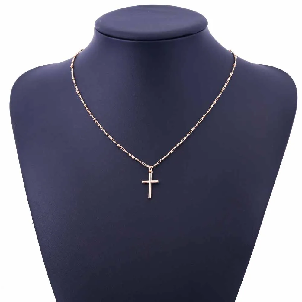 Fashion- Gold Chain Cross Pendant Necklace Small Gold Cross Chokers Necklaces Hip Hop Jewelry For Men Women Gifts Cheap Christmas Gift