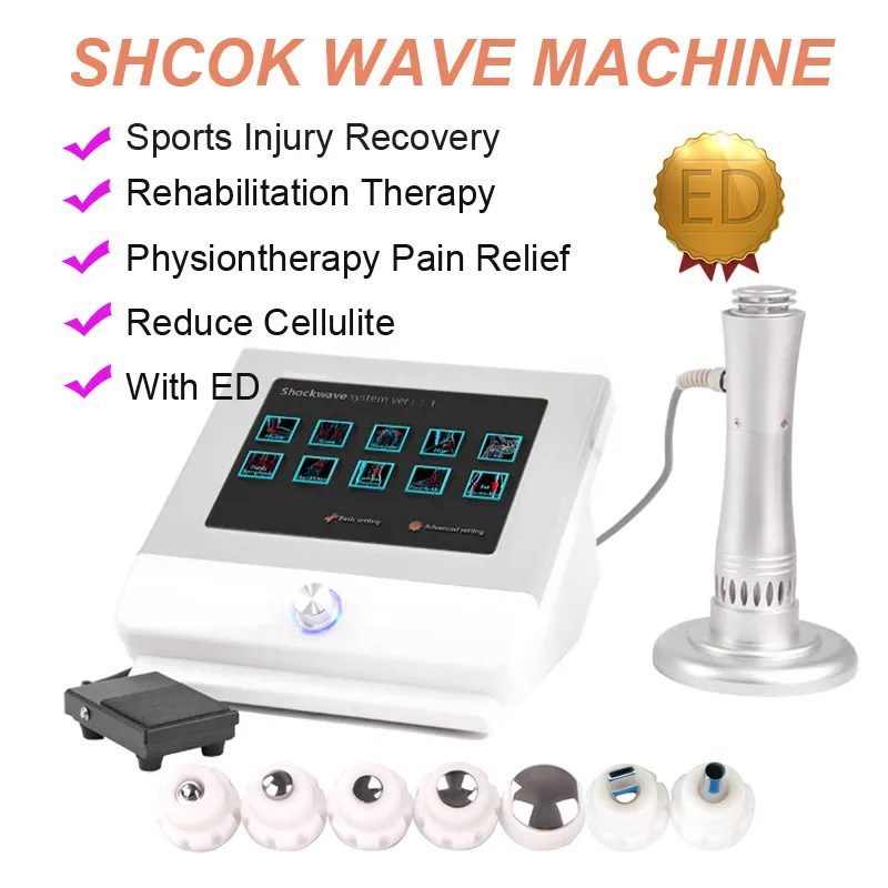Nieuwe apparaat Fysiotherapie Shockwave Machine voor pijnverlichting Erectiele disfunctie Elektromagnetische schokgolftherapie voor ED-behandeling