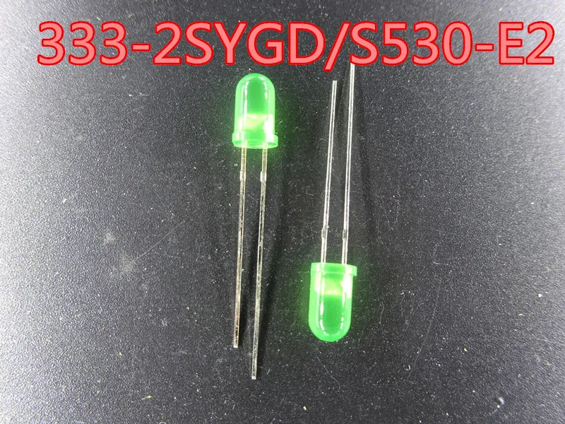 Composants électroniques Diode 200 pcs/lot lampe LED verte 333-2SYGD/S530-E2 en stock