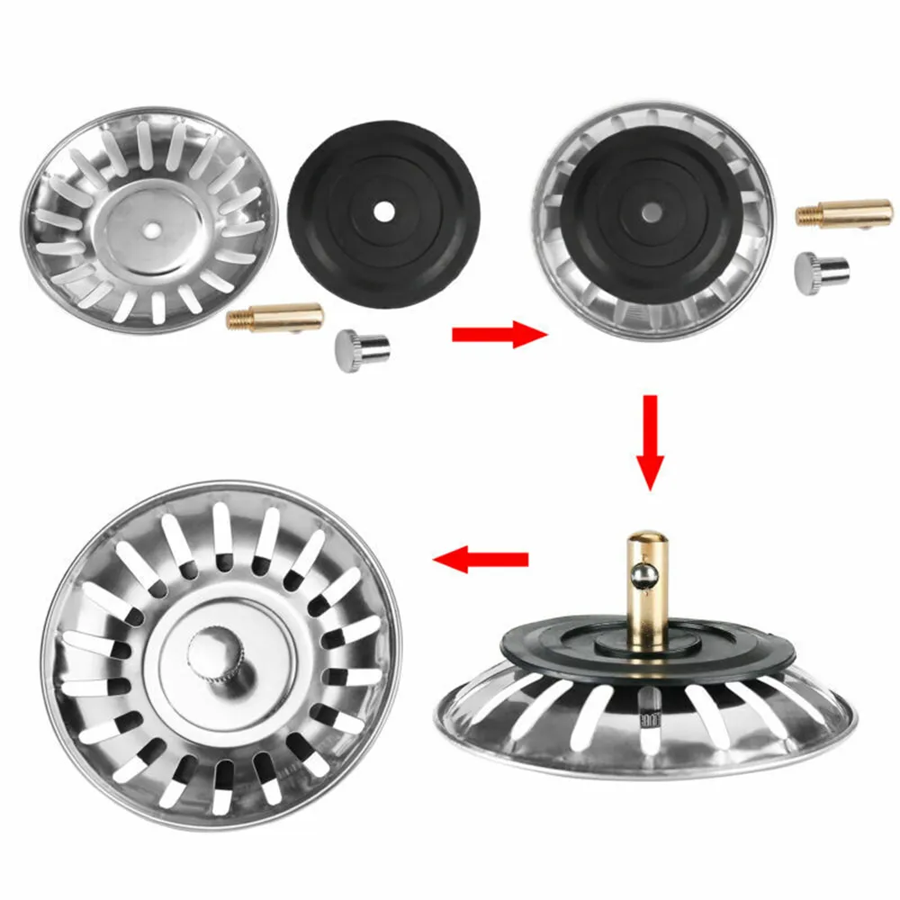 ▷ Chollazo Filtro de acero inoxidable para fregadero, lavabo o