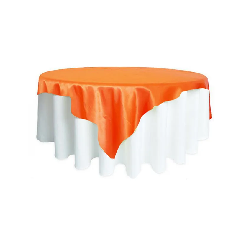 Square Satin Table Cover Tablecloth for Wedding Party Restaurant Banquet Home Decorations