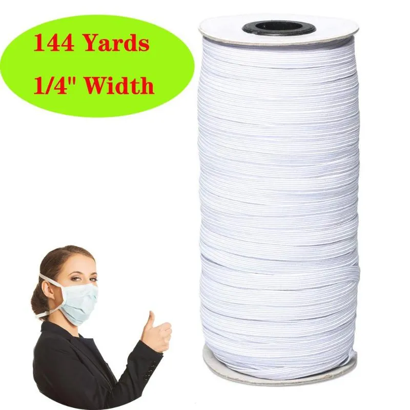 144Yards 6mm vêtements bricolage bande tressé cordon élastique haute résistance bande élastique corde extensible tricot bobine