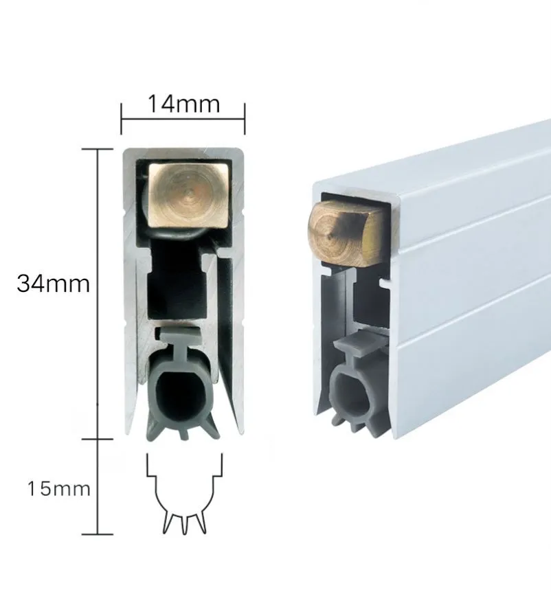 Concealed Automatic Drop Seal For Doors Durable Aluminium