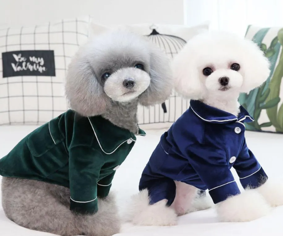 European and American temperament pajamas Teddy pet dog clothes European and American temperament pajamas Teddy pet dog clothes