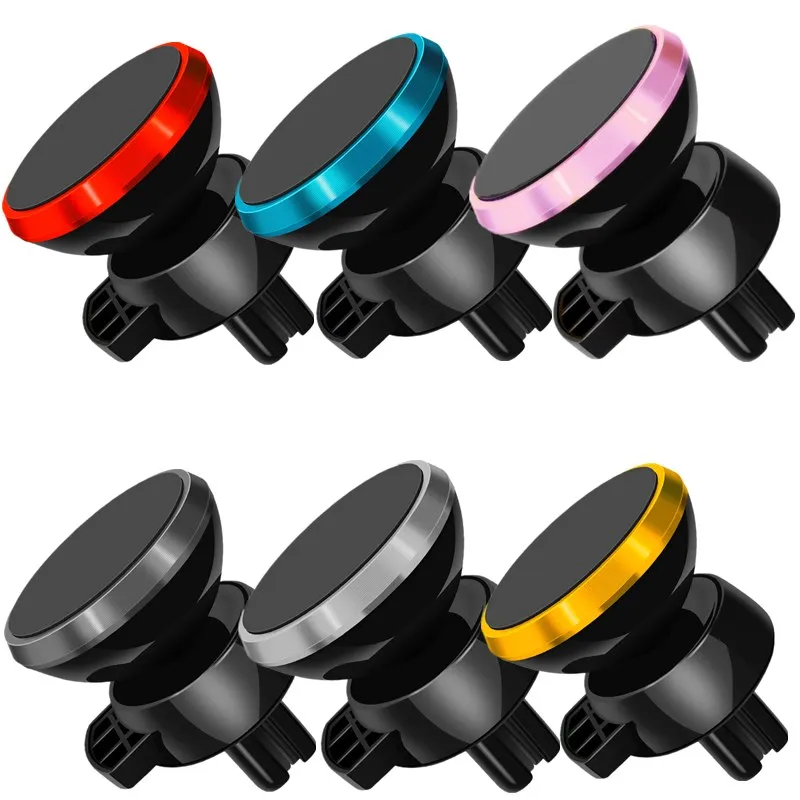 Supporto Magnetico Per Auto Xukey, Fissaggio A Presa D'aria, Rotazione 360&deg;, Nero Effetto Carbonio