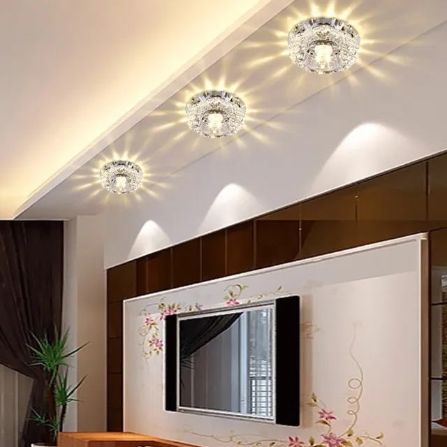 Kristal Tavan Işıkları Modern 3 W 5 W Aisle LED Lamba Oturma Odası Koridor Spot Lambaları Avize Işık