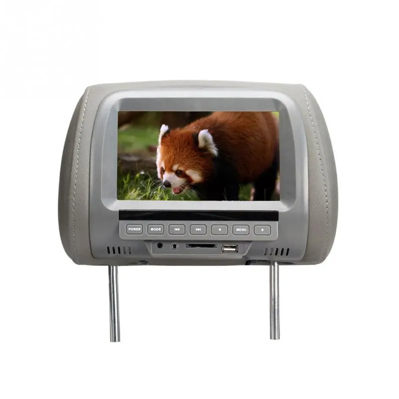7 -calowy TFT Screen Screen Monitors MP5 Player Headrest Monitor Av USB Multi Media FM Car głośnik DVD DVD wideo 720p321n