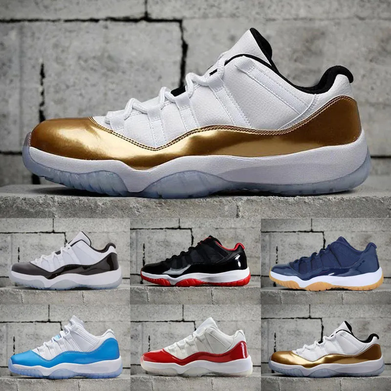 11 Low Closing Ceremony Olympic Metallic Gold White Red Cherry Navy Gum Concord Basketball Shoes