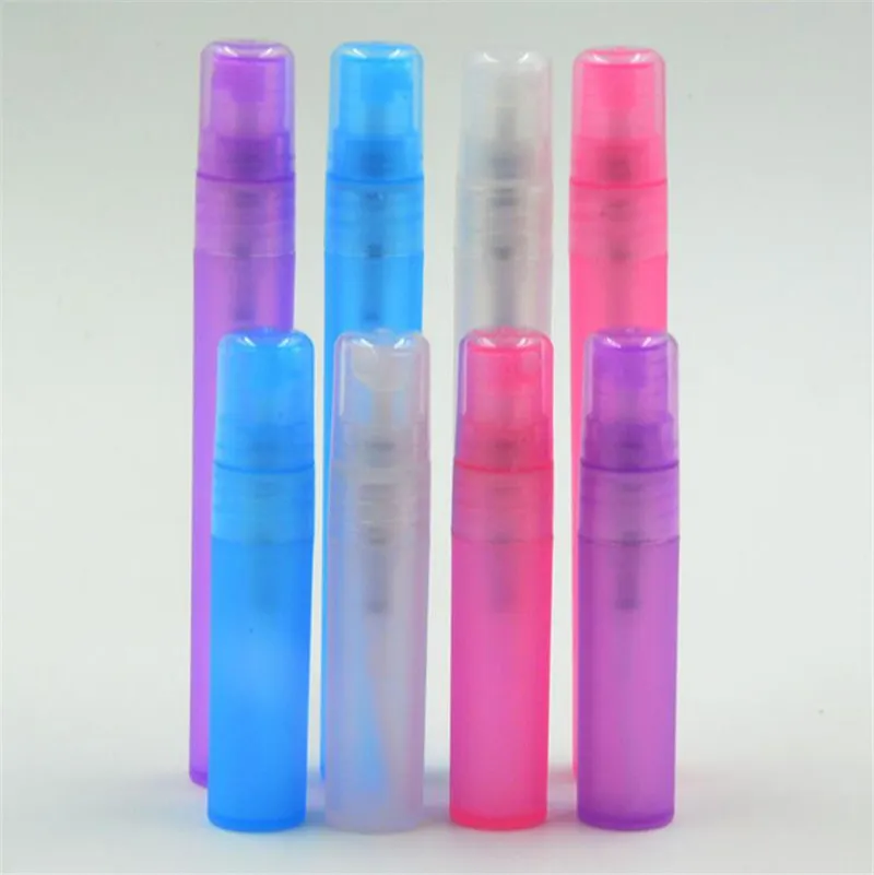 4 Colors Travel Portable Perfume Bottle Spray Bottles Empty Cosmetic Containers 5ml 10ml Atomizer Plastic Pen 100