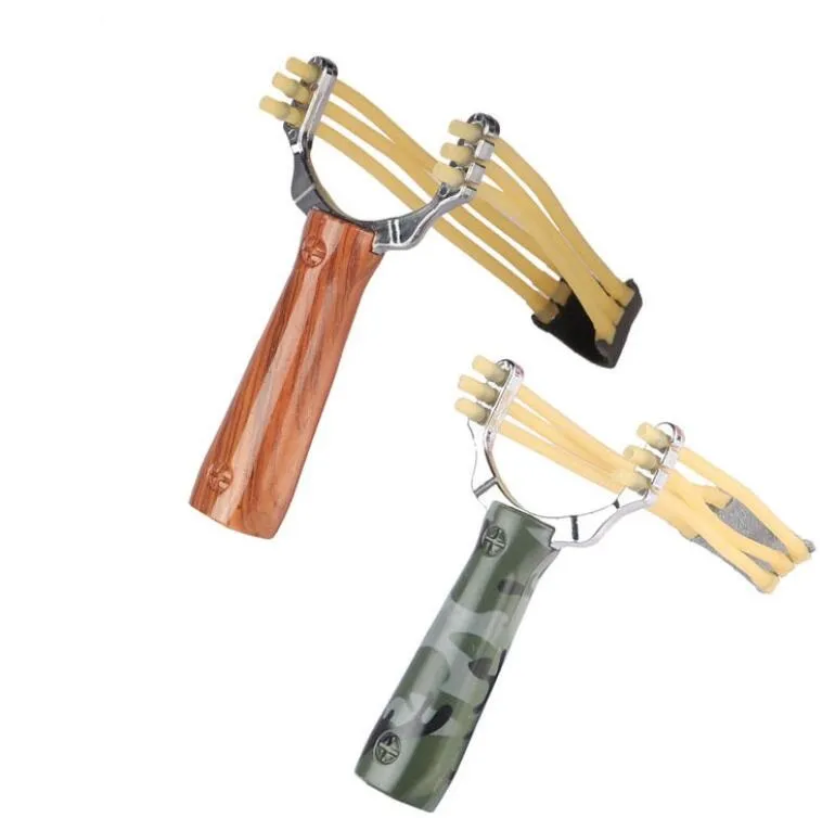 Outdoor Potężny Slingshot Dzieci Fun Game Stal Catapult Slingshots Polowanie Gry Sling Shot Toy Prezent Darmowa Wysyłka