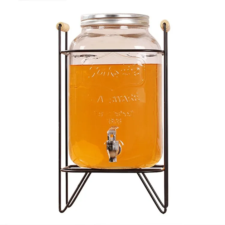 Wholesale Beverage Mason Jar Glass Dispenser With Tap