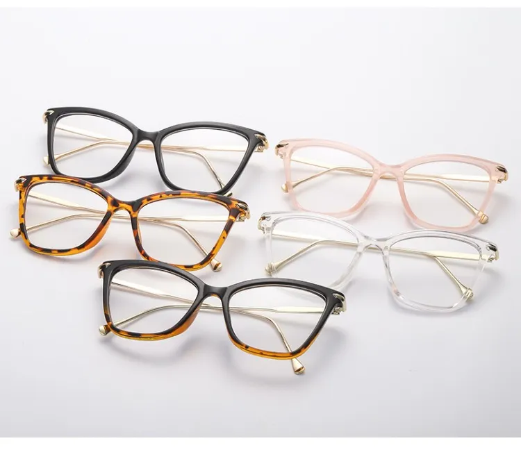 Beison womens cat eye mod fashion eyeglasses frame clear sales lens