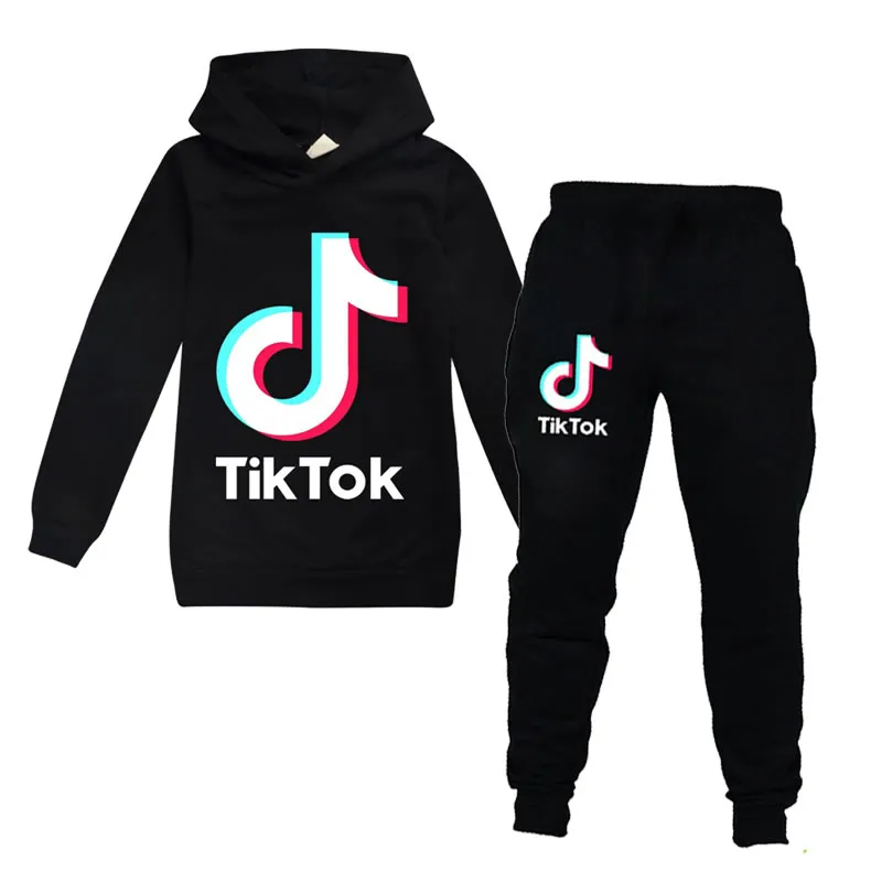 Kids Fashion Tracksuit Set Hooded Sweatshirt & Sport Pants, Cozy