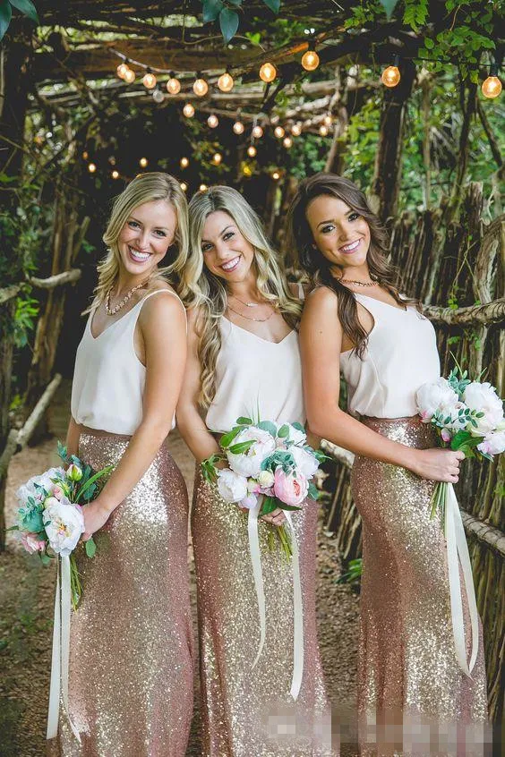 rose gold dresses for wedding