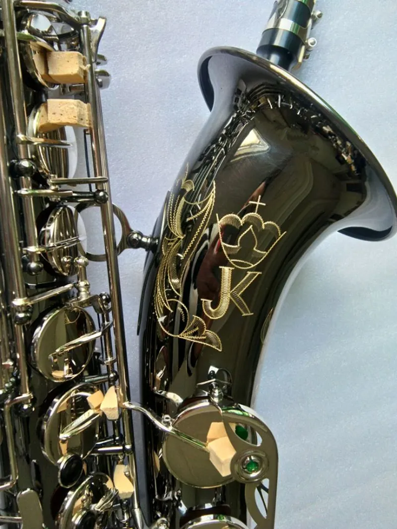 Topp 95% Kopiera Tyskland JK SX90R Keilwerth Tenor Saxofon Svart tenor Sax Professionellt musikinstrument med Sax munstycke Gratis