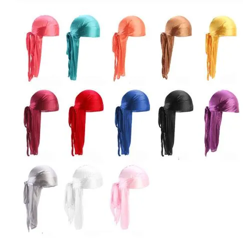 15PCS بيع جنسين الرجال النساء المخملية تنفس باندانا هات العمامة دو Durag كاب الولايات الساخن