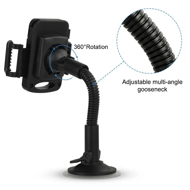 Windscherm Auto Mount Telefoon Houder Verstelbare Breedte Windscherm Cradle voor Samsung Note9 S9 iPhone 8 x XS XR Max Plus mobiele telefoon