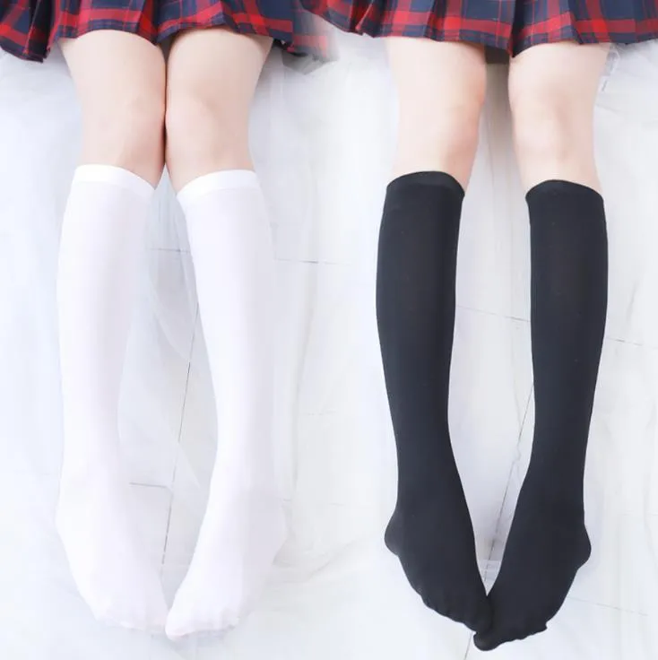 Calcetines hasta la rodilla hasta el muslo, medias elásticas de tubo a rayas, calcetines de uniforme escolar para mujeres adolescentes, disfraces, accesorios coloridos de Cosplay de Anime