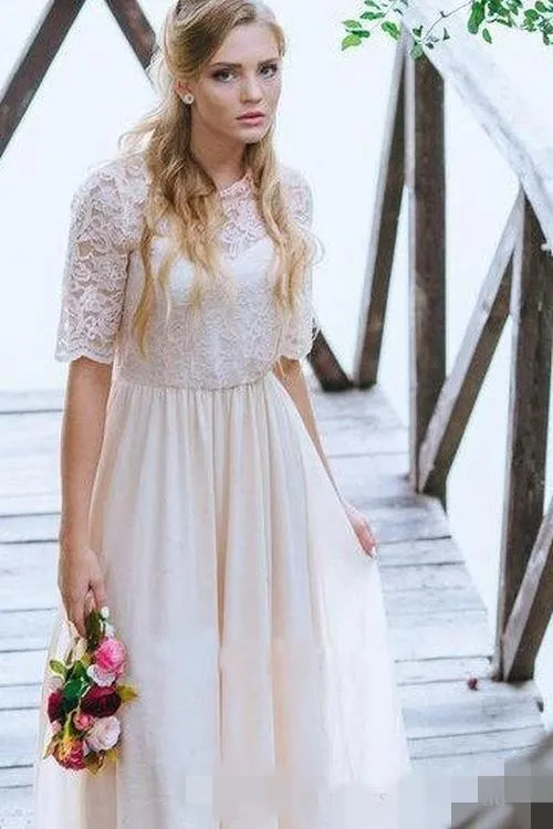sachin and babi light blue dress Tea-Length Chiffon V-Neck Maternity Wedding Dress