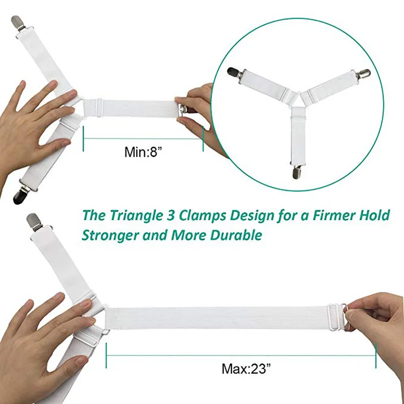 Crisscross Adjustable Bed Fitted Sheet Straps Suspenders Gripper Holder  Fastener Clips Clippers Kit Elastic Bed Sheet Clip From Goodcomfortable,  $1.36