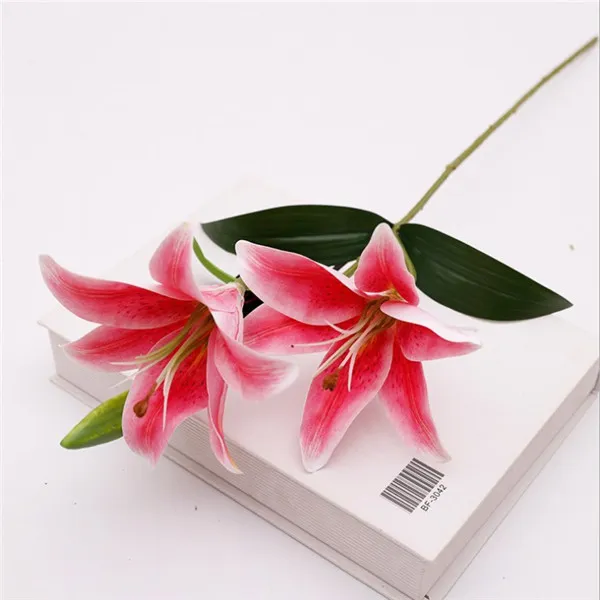 Gigli fatti a mano a 12 teste completamente fioriti con 6 fiori artificiali con gambo corto natale ufficio/matrimonio/decorazione per la casa| Alibaba. com
