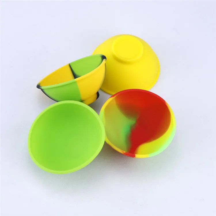 Kom Vorm Siliconen Container Food Grade Grote Rubber Non-stick Potten Dabber Tool Opslag Olie Houder 67Mm * 30Mm Grote Wax Container