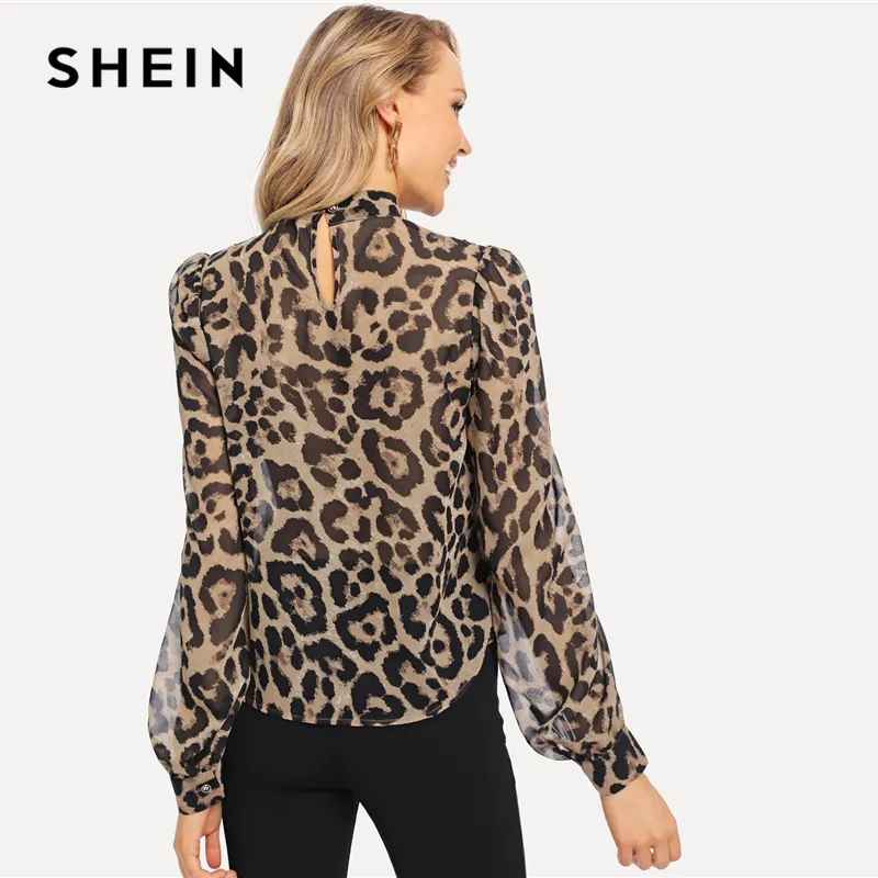 Blusas De Mujer Camisetas SheIn Multicolor Office Lady Gargantilla
