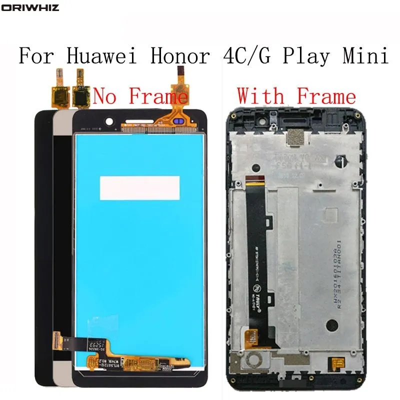 Oriwhiz 5.0 "LCD för Huawei G Play Mini / Honor 4c LCD-skärm Display Digitizer Assembly med ram 100% Testad LCD-ersättning