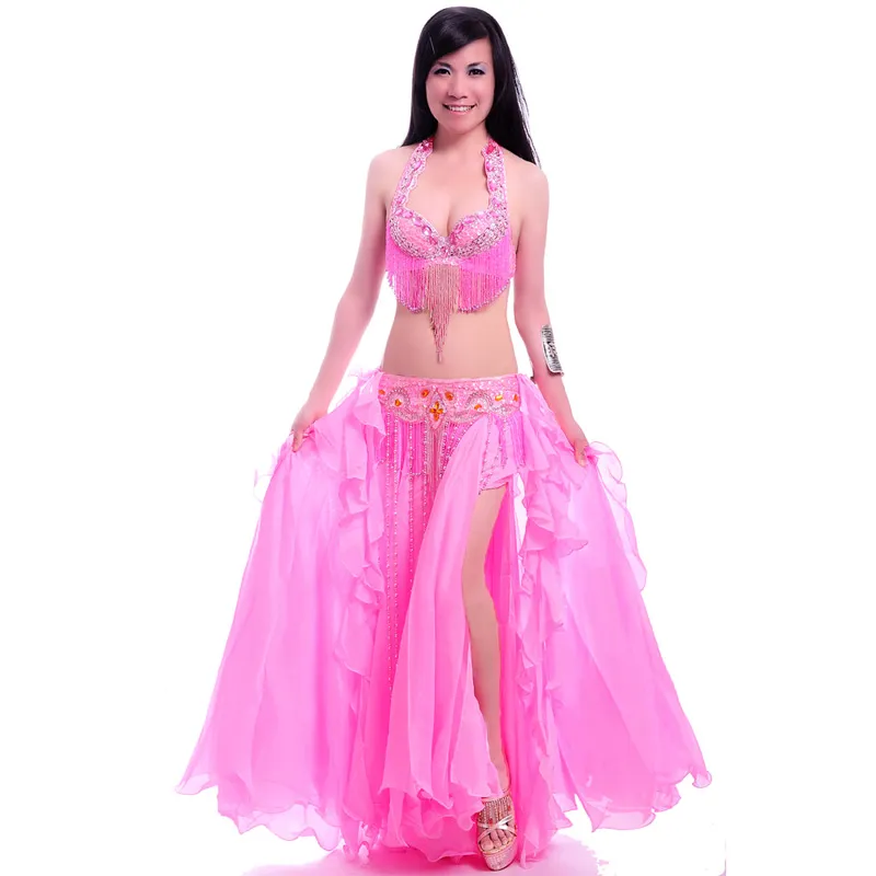 Professional Oriental Beaded Belly Dance Costume Set For Women Includes Peacocks  Bras, Belt, And Skirt Perfect For Performance And Dancewear From Fangfen,  $64.19