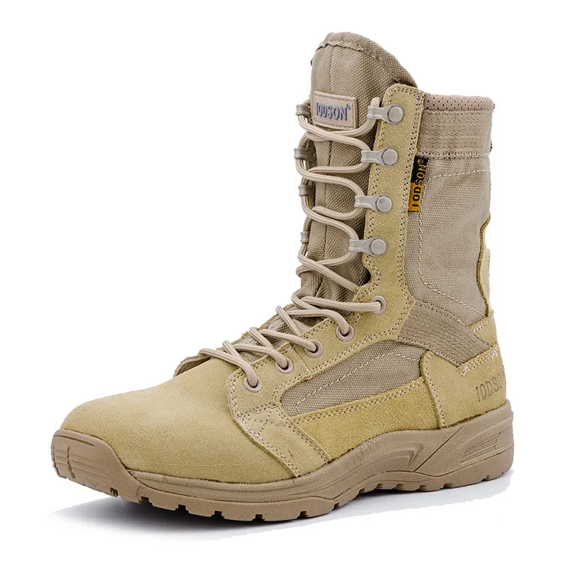 Outdoor Herfst / Winter Militaire Tactische Laarzen Heren Ademend Desert Combat Enkellaarzen Beige Army Shoes