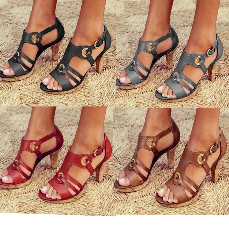 디자이너 웨지 신발 여성 샌들 플러스 사이즈 하이힐 여름 신발 플롭 CHAUSSURES 팜므 플랫폼 샌들 크기 US4-12 플립
