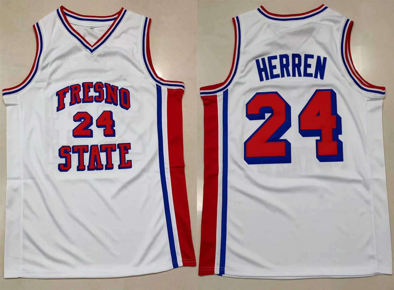 Chris Herren # 24 Fresno الدولة البلدغ كلية بوسطن مسودة اختيار الرجعية كرة السلة جيرسي الرجال مخيط مخصص أي عدد الفانيلة
