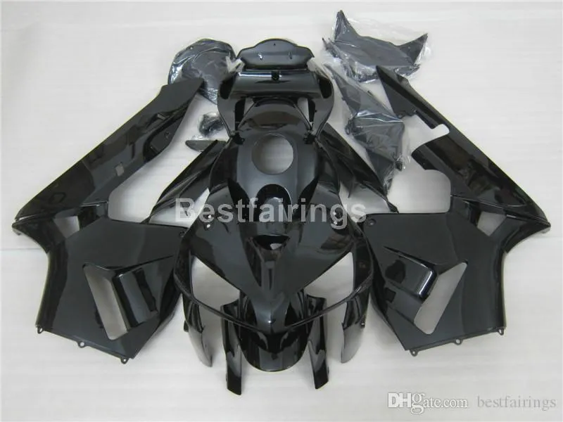 Injektionsformmissar Kroppsdelar till Honda CBR600RR 05 06 Matt Black Motorcykel Fairings Set CBR600RR 2005 2006 FF34