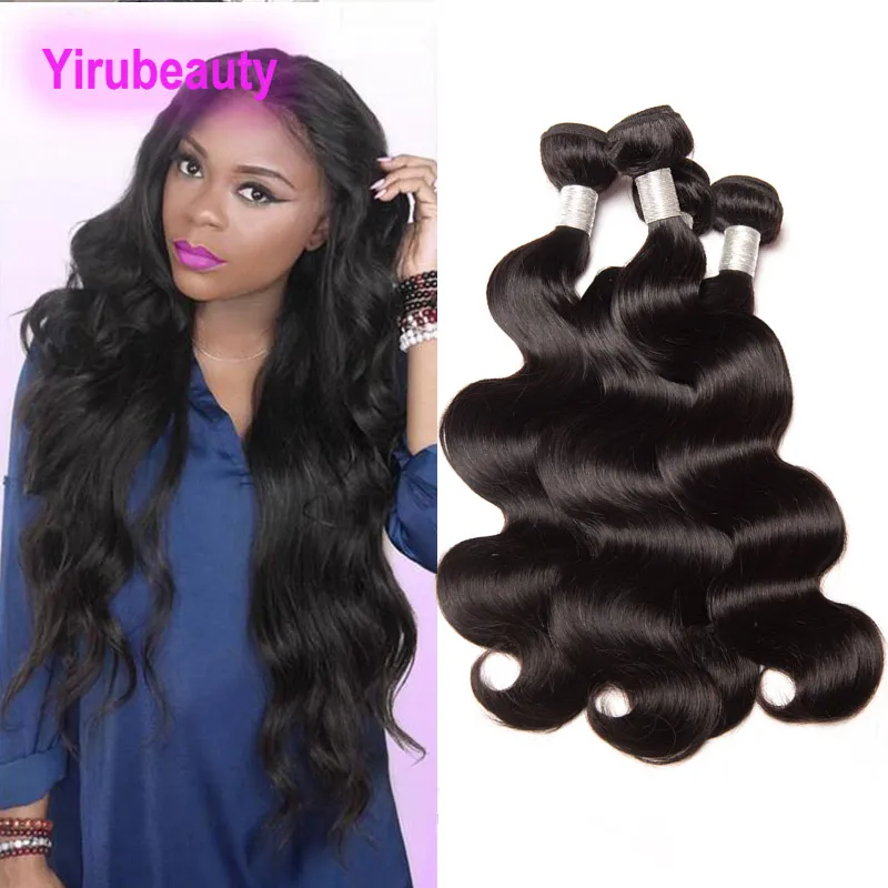Malaysian Human Hair Extensions 8-30inch Natural Color Body Wave Straight Virgin Hair 4 Or 5 Bundles 3 Pieces One Set