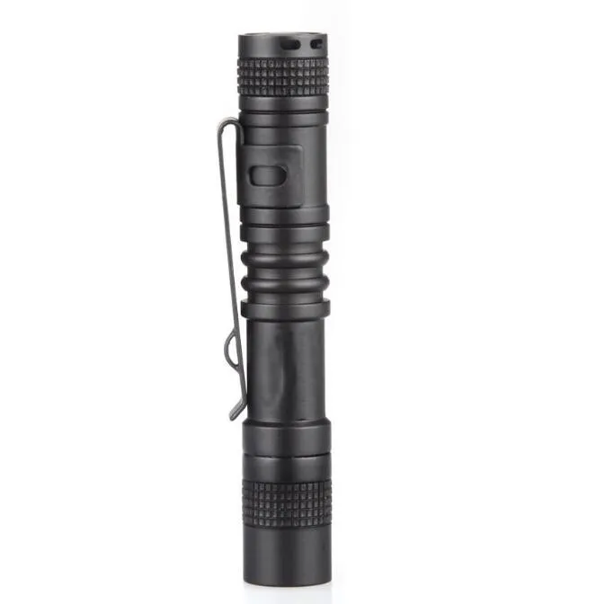 Pen LED Clip Operação Lanterna mini-bateria 300LM Light Pen Pen Luz bolso lâmpada impermeável ao ar livre Penlight Torch