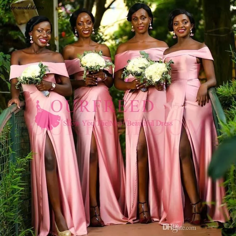 blushing pink bridesmaid dresses